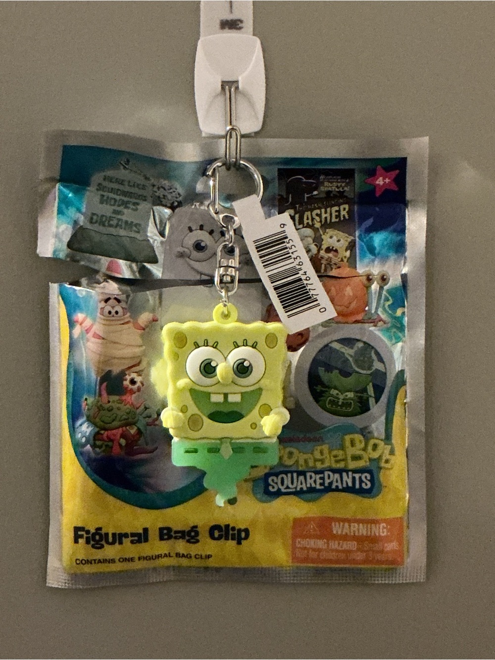 Halloween SpongeBob SquarePants Yellow & Green Figural Bag Clip Keychain